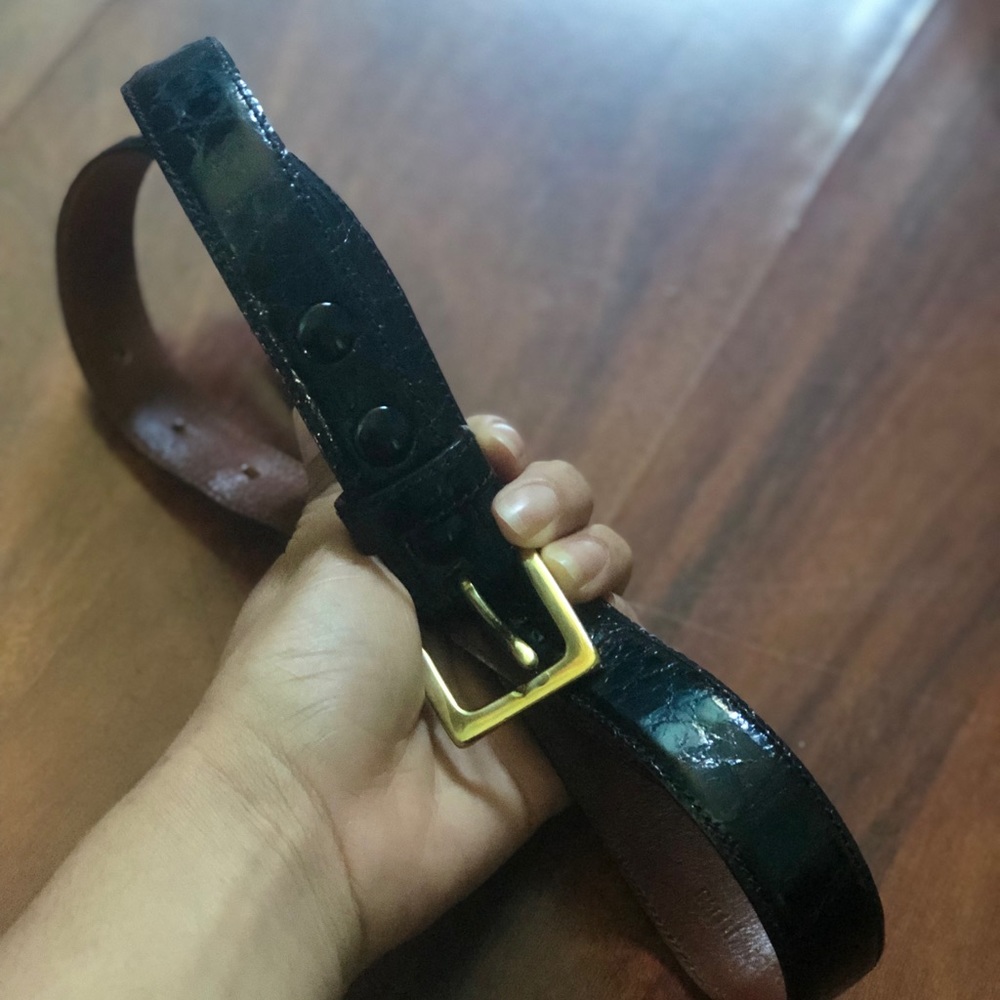 belt genuine caiman crocodile